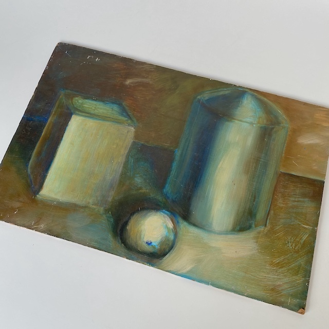 ARTWORK, Still Life Painting - Shapes on Art Board